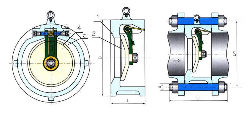 Marine Class 150 Wafer Type Swing Check Valve